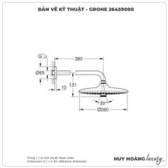 Bộ bát sen gắn tường GROHE 26459000