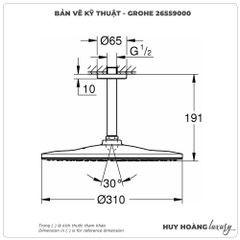 Bát sen gắn trần GROHE 26559000