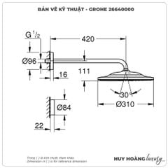 Bộ bát sen âm trần GROHE 26640000
