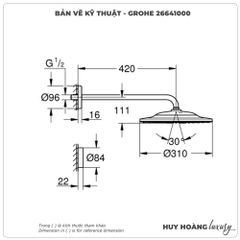 Bát sen âm trần GROHE 26641000