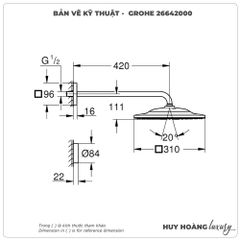 Bộ bát sen âm trần GROHE 26642000