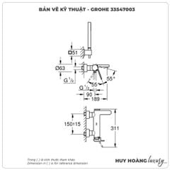 Sen tắm nóng lạnh GROHE 33547003