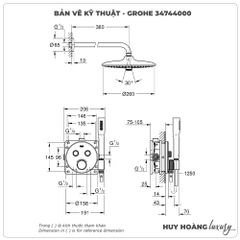 Sen tắm âm tường GROHE 34744000