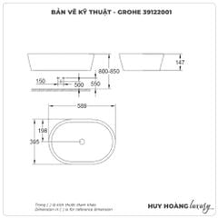 Lavabo đặt bàn GROHE 39122001