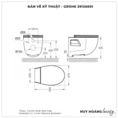 Bồn cầu treo tường GROHE 39126001