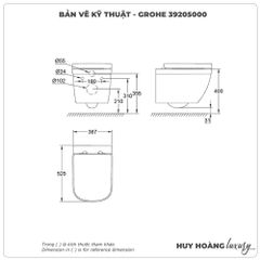 Bồn cầu treo tường GROHE 39205000