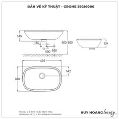 Lavabo đặt bàn GROHE 39216000