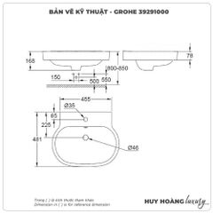 Lavabo đặt bàn GROHE 39291000