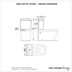 Két nước bồn cầu 2 khối GROHE 39332000