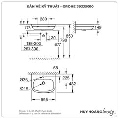 Lavabo treo tường GROHE 39335000