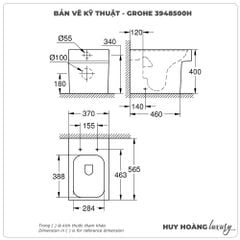 Thân bồn cầu đặt sàn GROHE 3948500H