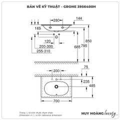 Lavabo treo tường GROHE 3956400H