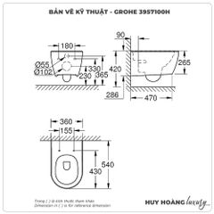 Thân bồn cầu treo tường GROHE 3957100H