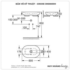 Lavabo đặt bàn GROHE 3960800H