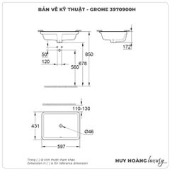 Lavabo âm bàn GROHE 3970900H