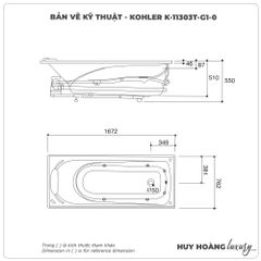 Bồn tắm KOHLER K-11303T-G1-0