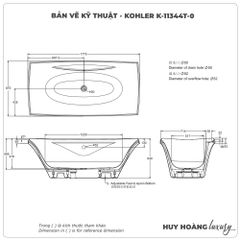 Bồn tắm đặt sàn KOHLER K-11344T-0 Acrylic