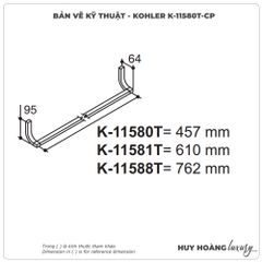 Thanh treo vắt khăn KOHLER K-11580T-CP