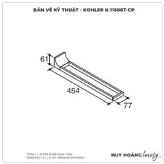 Thanh treo vắt khăn KOHLER K-11586T-CP