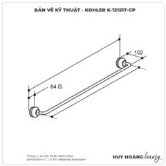 Thanh treo vắt khăn KOHLER K-12151T-CP