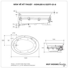 Bồn tắm xây KOHLER K-1337T-G1-0