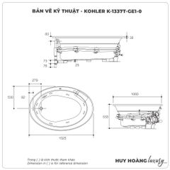 Bồn tắm xây KOHLER K-1337T-GE1-0