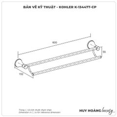 Thanh treo vắt khăn KOHLER K-13447T-CP