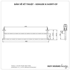 Thanh treo vắt khăn KOHLER K-14391T-CP