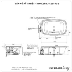 Bồn tắm massage bọt khí KOHLER K-1457T-G-0