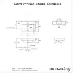 Lavabo đặt bàn KOHLER K-14715X-8-0