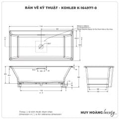 Bồn tắm đặt sàn KOHLER K-16497T-0