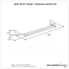 Thanh treo vắt khăn KOHLER K-18431T-CP