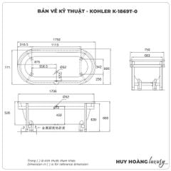 Bồn tắm đặt sàn KOHLER K-1869T-0