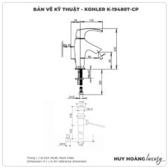 Vòi lavabo nóng lạnh KOHLER K-19480T-CP