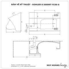 Bồn tiểu nam cảm ứng KOHLER K-20099T-YC05-0