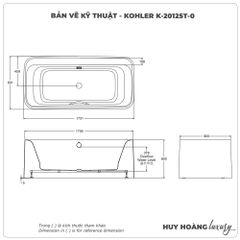 Bồn tắm đặt sàn KOHLER K-20125T-0 Acrylic