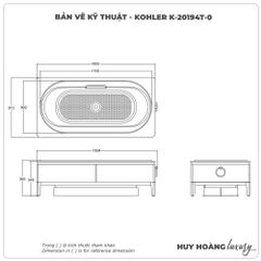 Bồn tắm đặt sàn KOHLER K-20194T-0