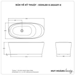 Bồn tắm đặt sàn KOHLER K-20249T-0