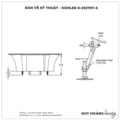 Bồn tắm đặt sàn KOHLER K-20379T-0