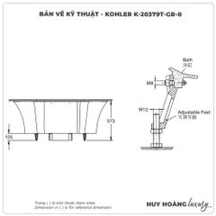 Bồn tắm đặt sàn KOHLER K-20379T-GR-0