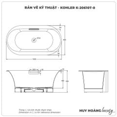 Bồn tắm đặt sàn KOHLER K-20610T-0