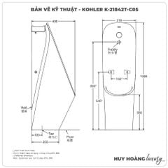Bồn tiểu nam cảm ứng KOHLER K-21842T-C05