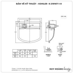 Lavabo âm bàn FAMILY CARE KOHLER K-21916T-1-0