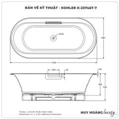 Bồn tắm đặt sàn KOHLER K-23746T-7