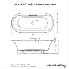 Bồn tắm đặt sàn KOHLER K-23747T-7