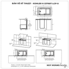 Bồn tắm KOHLER K-23768T-LCP-0