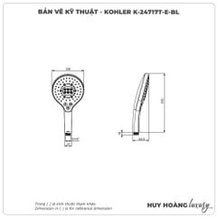 Bát Sen cầm tay KOHLER K-24717T-E-BL