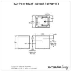 Bồn tắm KOHLER K-26759T-R-0