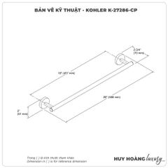 Thanh treo vắt khăn KOHLER K-27286-CP