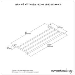 Thanh treo vắt khăn giàn KOHLER K-27294-CP